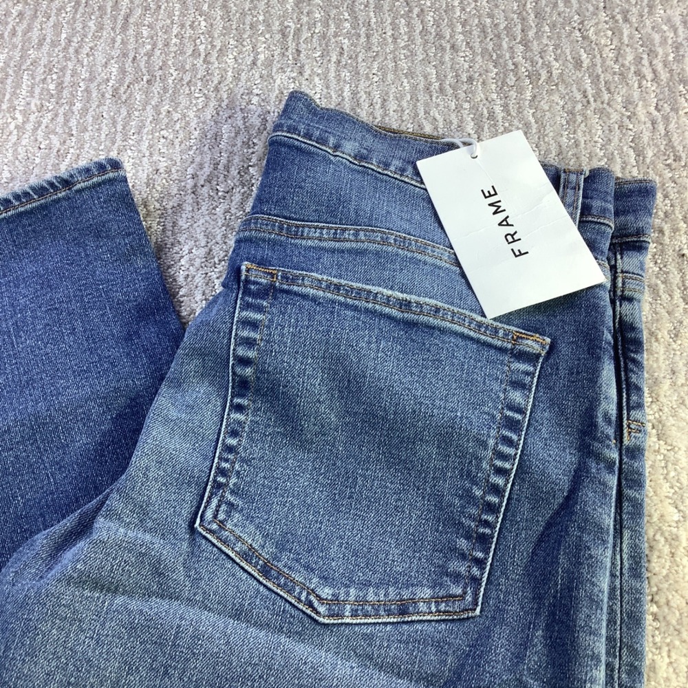 FRAME Le‎ Slim Palazzo Jeans Womens Size 30 Bixby Blue Wide Leg Denim Pants NWT - Picture 6 of 11